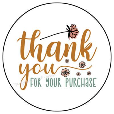 #ad THANK YOU FOR YOUR PURCHASE ENVELOPE SEALS LABELS STICKERS PARTY FAVORS $4.49