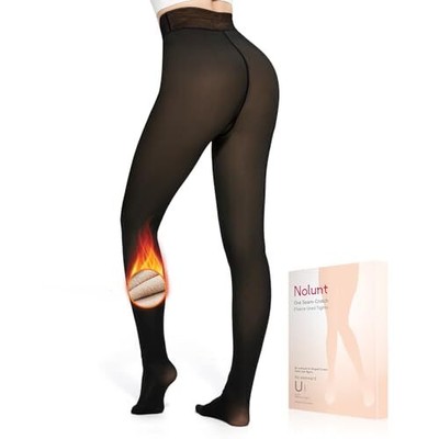 Women Fleece Lined Tights,Fake Large Petite Fake Translucent Black-pantyhose