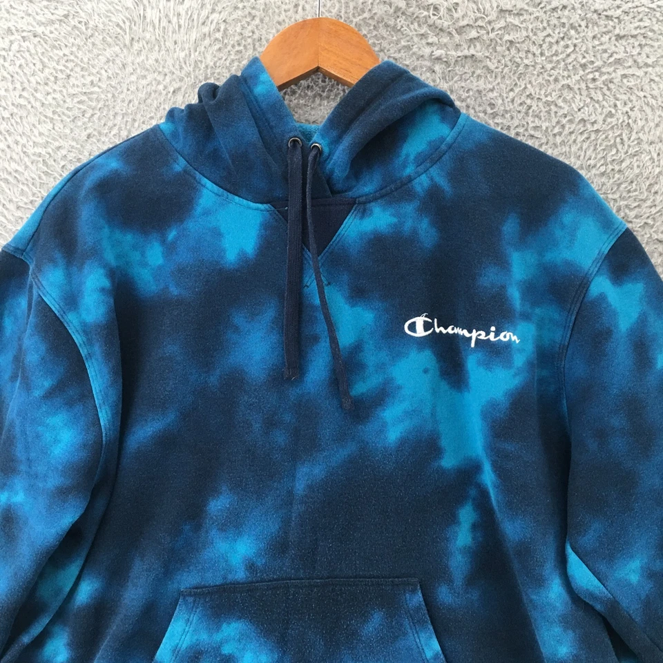 Champion Fleece Line Pullover Sudadera con Capucha Chaqueta para Mujer XXL Azul Mezcla de Algodón Recortado Foto 2 de 4