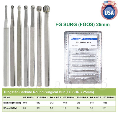 Dental Lab Drill Carbide Tungsten Steel Trim Finishing FG ENDO-Z Burs 25MM