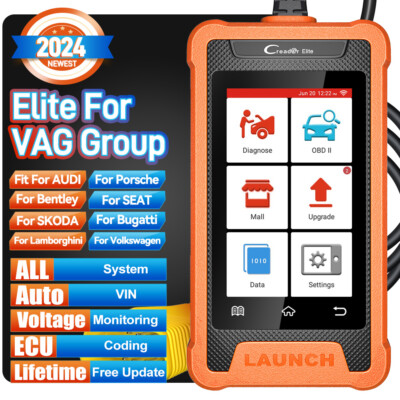 LAUNCH Creader Elite OBD2 Diagnosegerät 10Modi ECU Coding für Audi VAG Group VW