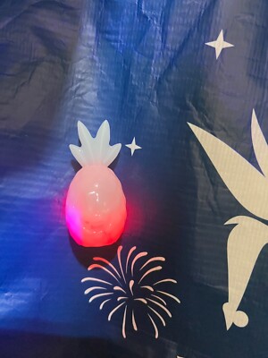 2 Disney Parks Light Up Pineapple Pumpkin Face Glow Cube NEW