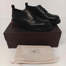 Valentino Garavani Men's VLogo Blk Calf Leather Derby Dress Shoes  EU43.5/US10.5
