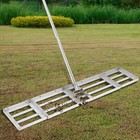 6FT 36"×10" Lawn Leveling Rake, Stainless Steel Landscape Rakes, Hand Heavy D...