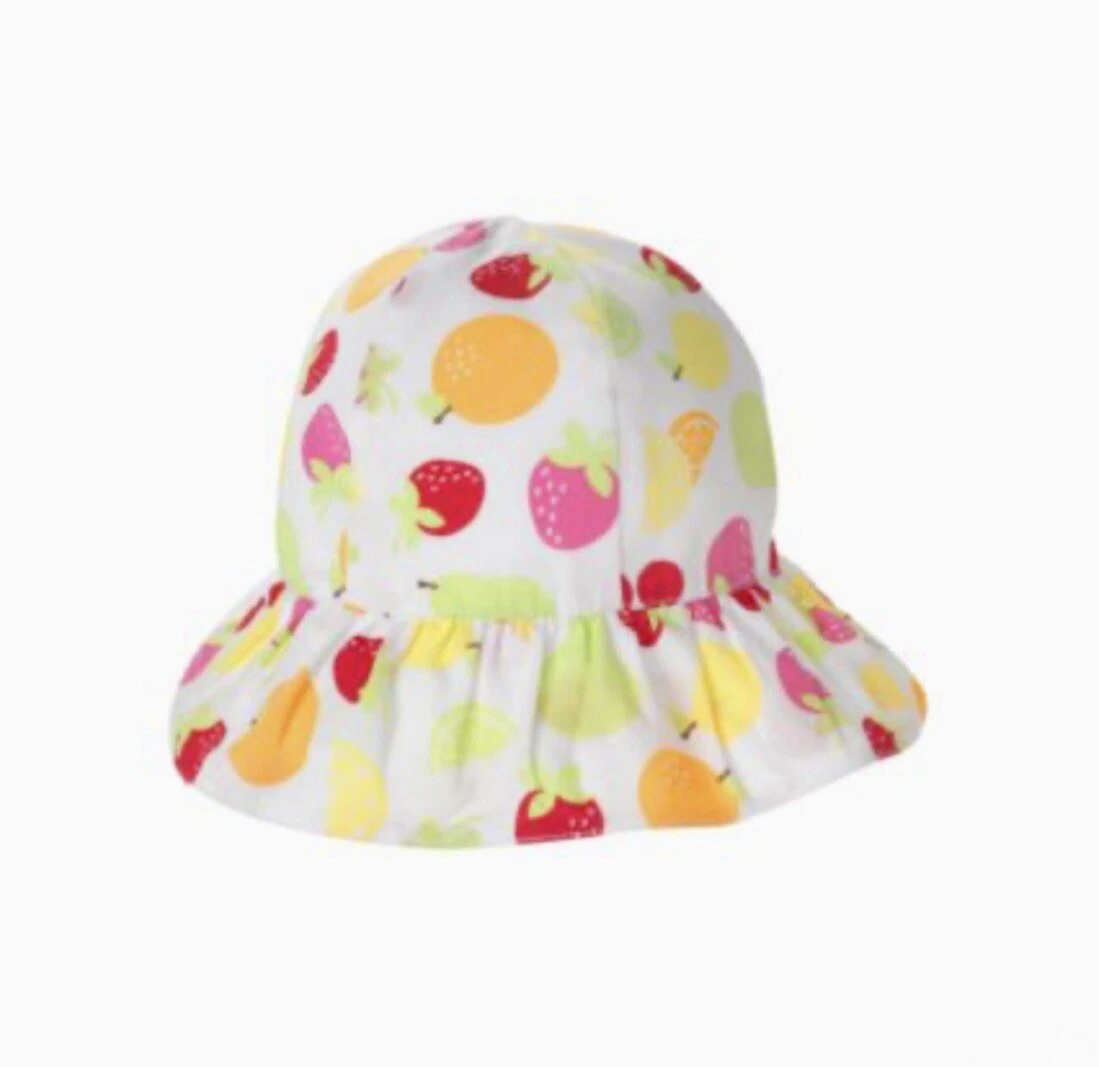 Baby Girl Gymboree Collection Berry Sweet Ruffle Brim Hat Sz 3-6 months New