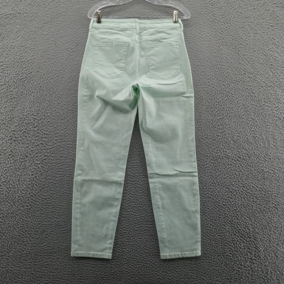 Not Your Daughters Women Slim Straight Ankle Jeans 6 Mint Green Mid Rise NYDJ - Image 2 of 4
