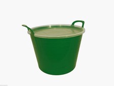 26L GREEN FLEXI TUB COMPLETE WITH LID STORAGE, BUCKET, TRUG, FLEXIBLE, CONTAINER