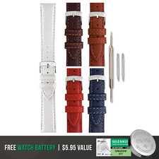 Morellato Regatta Water Resistant Calf Leather Watch Band  Bonus Battery