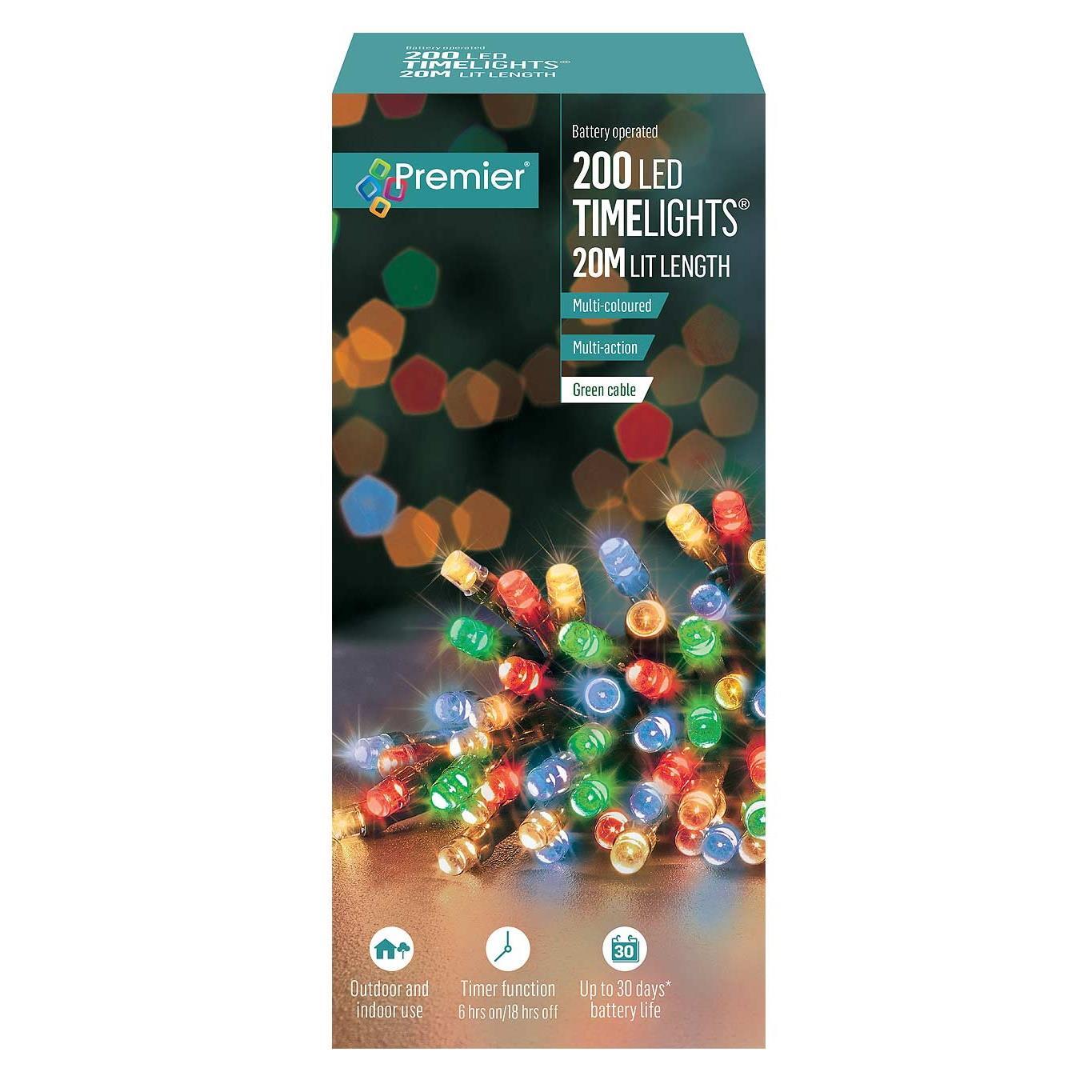 Christmas Lights Xmas Decorations Indoor Outdoor Multi Coloured Battery Operated