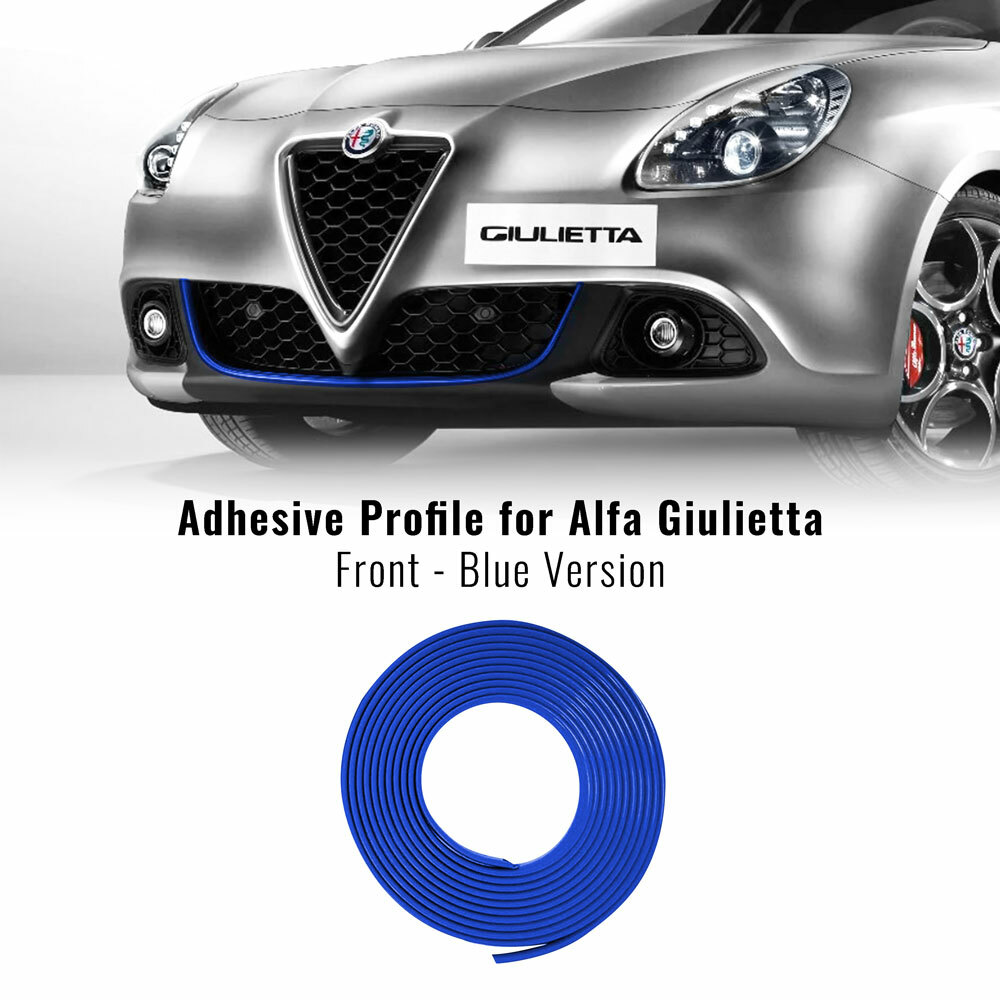 Profilo Blu Adesivo per Dam Paraurti Anteriore Alfa Giulietta 11 mm x 1,15 mt