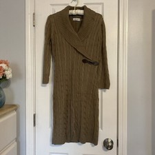 Calvin Klein Sweater Dress Brown Small