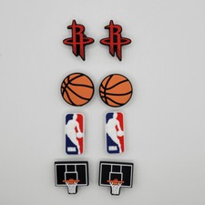 NBA Houston Rockets&nbsp;Basketball Team For Crocs Shoe Charms - 8 Pieces