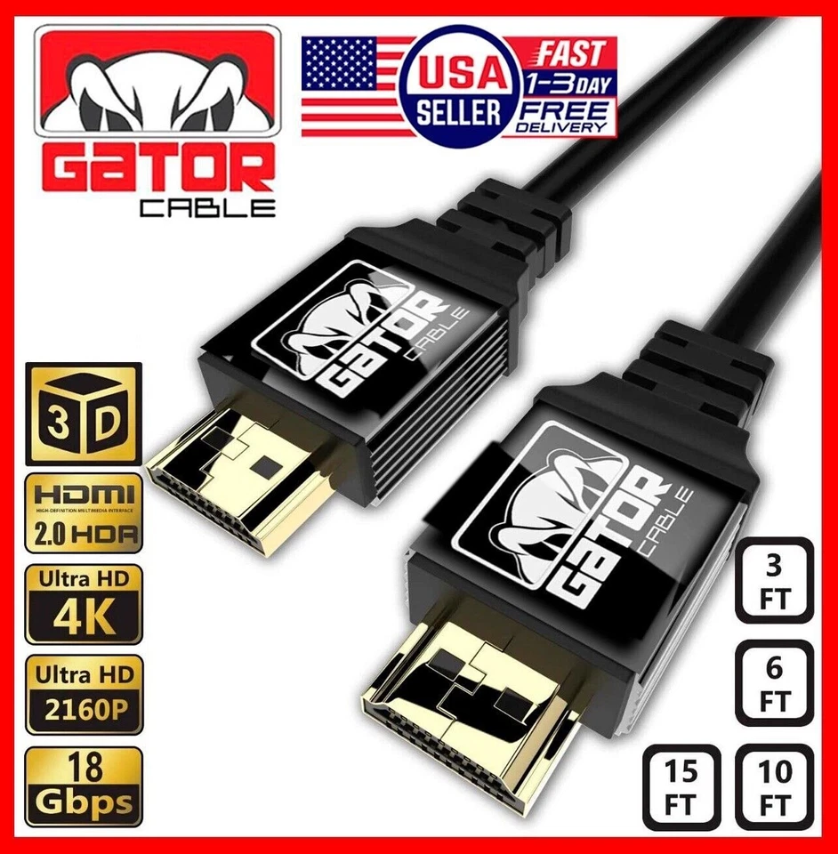 Cabo HDMI 4K 2.0 UHD ultra alta velocidade 2160P HDR 60Hz 18Gbps Dolby HDCP HDTV HD - Imagem 2 de 4