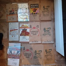 Vintage McDonalds Happy Meal Paper Bags LOT of 12