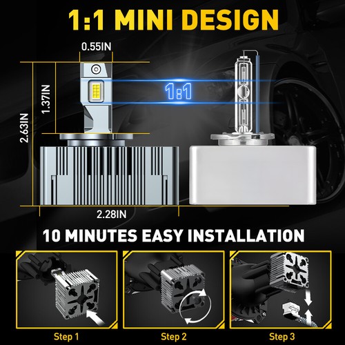 D5S AUXITO D5C LED D5R Headlight For Bulb Chevrolet Silverado 1500 2500 HD HID - Picture 7 of 11