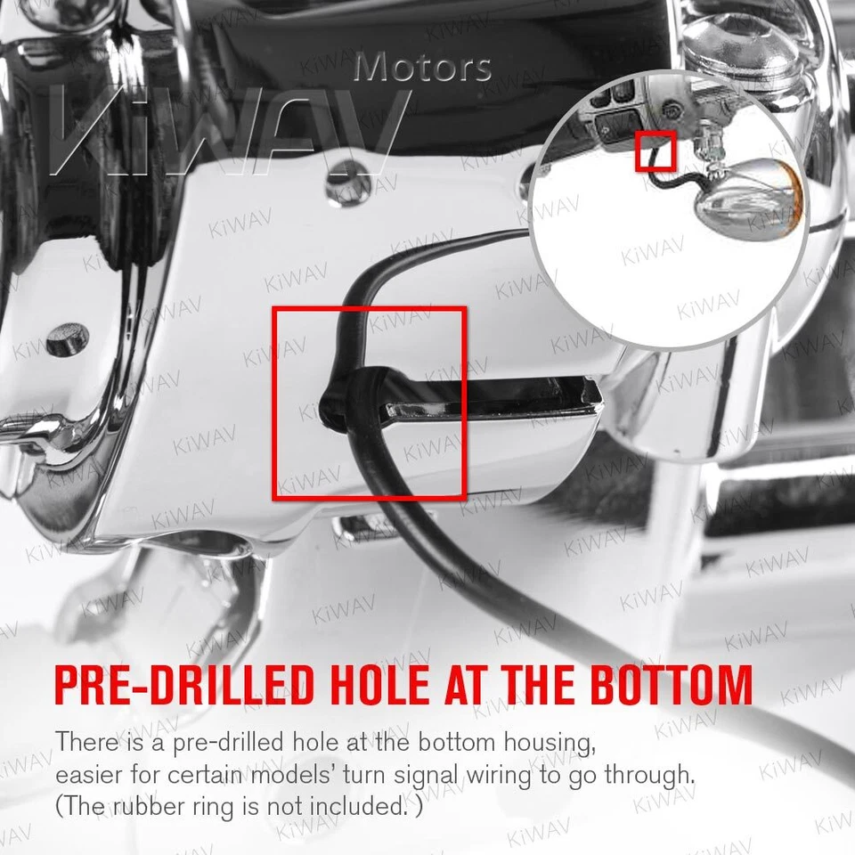 Carcaça de interruptor KiWAV cromada para 2011 Harley Heritage Softail Classic FLSTC - Imagem 4 de 4