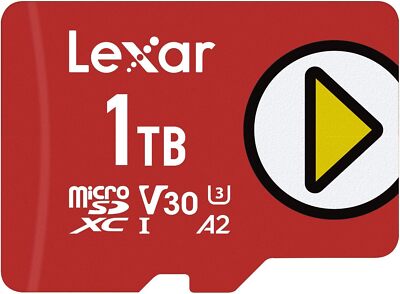 Lexar PLAY Micro SD Karte 1TB, microSDXC UHS-I Karte, (LMSPLAY001T-BNNAG)