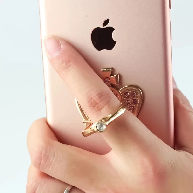 Suporte para anel de telefone LiliDreamStore 360 cristal rotativo - coroa de ouro clássica - Imagem 4 de 4