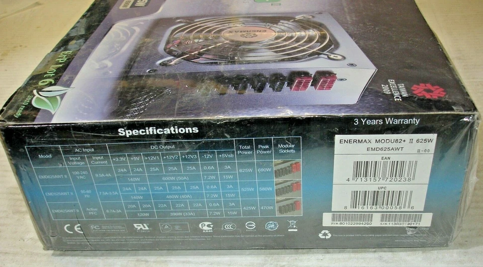 ENERMAX MODU82+ EMD625AWT 625W POWER SUPPLY - Image 2 of 2