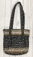 Vera Bradley Zebra Safari Bucket Shoulder Tote Handbag Purse Pocketbook 7 Pocket