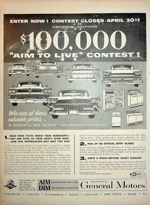 Original General Motors AD: Enter Now! Contest Closes April 30th! valuable price