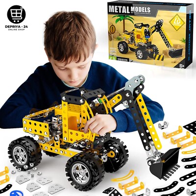 2023 New Constructor Excavator Engineering set 256 pieces Metal Construction Set