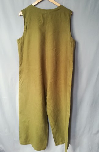 Thought Jumpsuit Size 18 Hemp Linen Caper Green Adrienne Overall RRP £99 - Picture 9 of 13