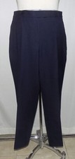 Brooks Brothers Red Fleece Dress Pants Blue Wool Blend Flat Frnt Straight Leg 12