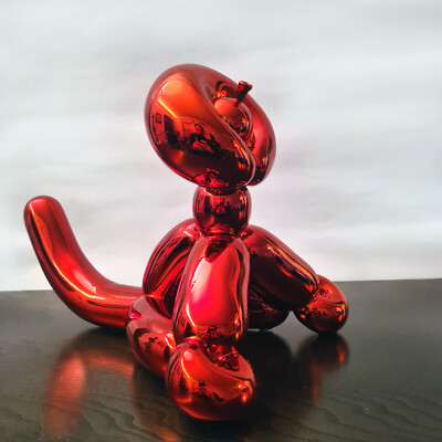 JEFF KOONS Balloon Monkey Editions Studio Art Resina Red Red COA Affe Dog