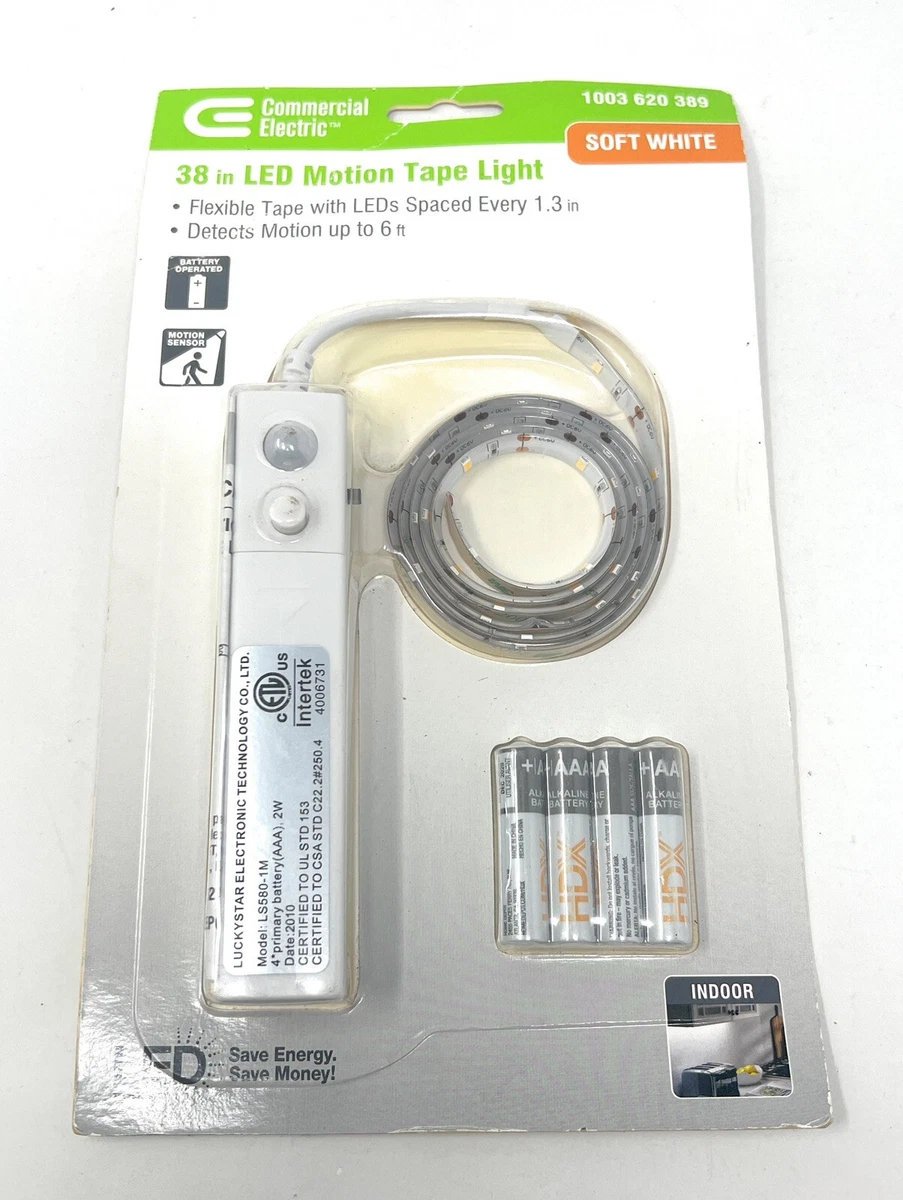 Commercial Electric 38 Inch Tape Light LS580 1M Motion Detection LED Tape Light