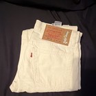 Levi's Denim Tears Men's White Straight Denim Jeans Cotton Button Fly Logo — photo 3