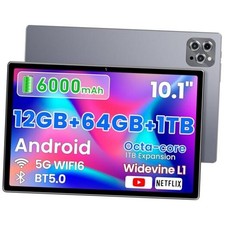 2026 Android 14 Tablet 10.2 Inch, 12GB RAM 64GB ROM Expandable to 1TB, 6000mAh