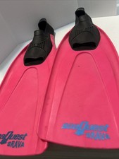 Flipper ,Sea Quest Brava Fins  Hot Pink/ Black 4-5 Or 37-38 Size Made In Italy