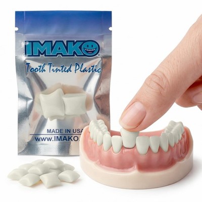Imako Tooth Tinted Plastic - Natural Color - Temporary 1 Count (Pack of 1)