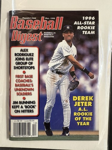 Baseball Digest December 1996 Derek Jeter AL Rookie Of The Year No Label
