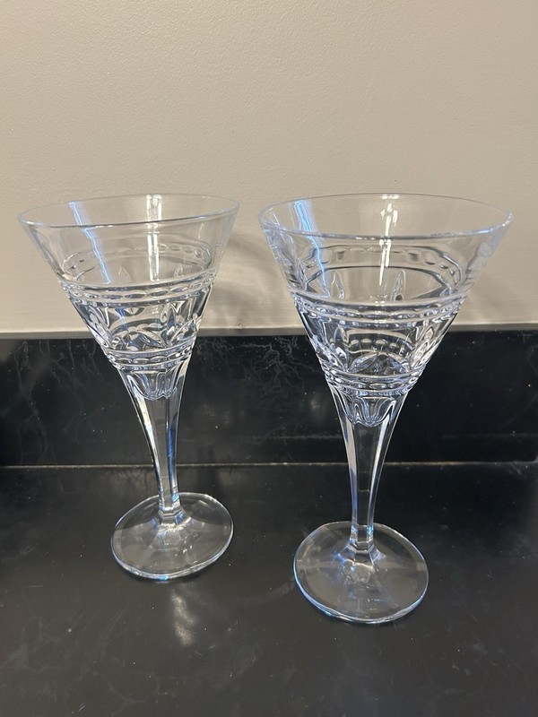 Six Royal Limited Czech 24% Leaded Crystal Water Goblets 8oz