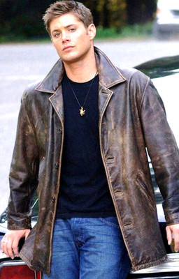 Dean Winchester Supernatural Distressed Cowhide Leather Coat Jensen Ackles