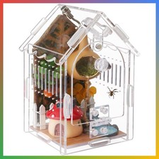 Jumping Spider Enclosure Acrylic Magnetic Latch Clear Habitat 1 Count