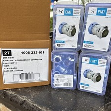 160 Pcs 1/2” EMT Raintight Compression Connectors Commercial Electric