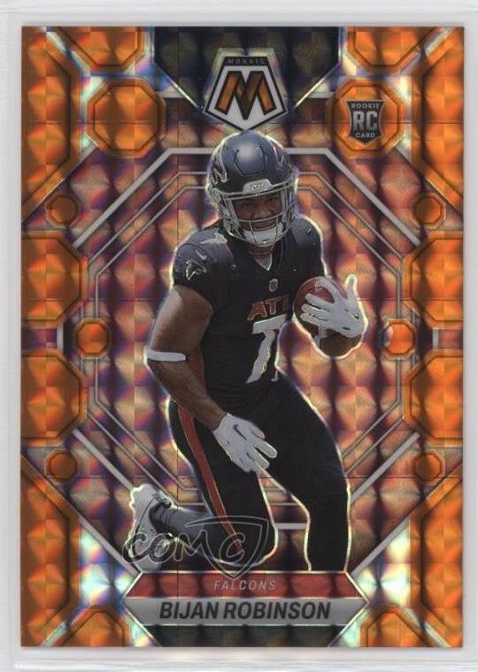 2023 Panini Mosaic Rookies Orange Prizm /199 Bijan Robinson #284 Rookie RC 15vj