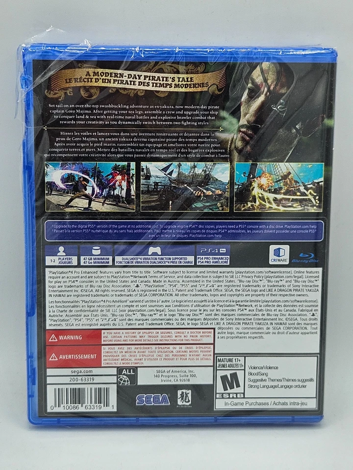 Like A Dragon: Pirate Yakuza In Hawaii Standard Ed. - PS4 - Sealed -Damaged - Image 3 of 4