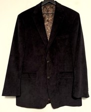 NWOT Lauren Ralph Lauren Black Corduroy Blazer Men's Sz 44 L Black Paisley