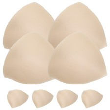 4Pair Bra Inserts Pads Pushup for Bra Use Beige Comfortable Sponge Material