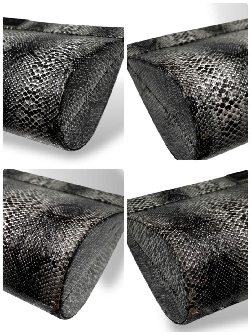 Beautiful item Jimmy Choo Python Pattern Clutch B… - image 9