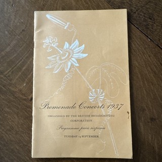 Vaughan Williams Conducts His 4th Symphony 1937 BBC Proms Concert Programme