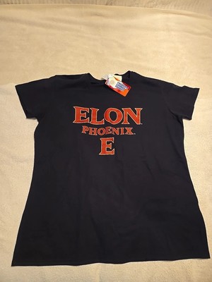 Elon Phoenix. Gildan Women's Tshirt XL. Black. NWT