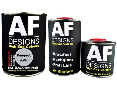 FÜR Peugeot AVP Gris Futura Metallic 2,5L Autolack Set Klarlack Härter