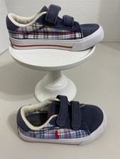 Polo Ralph Lauren Easten 1 1 EZ Childs Sneaker Sz 8 Hook  Loop Blue