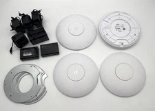Lot of 4 Ubiquiti UniFi UAP-AC-PRO PoE Wireless Access Points w/ TP PoE adapters