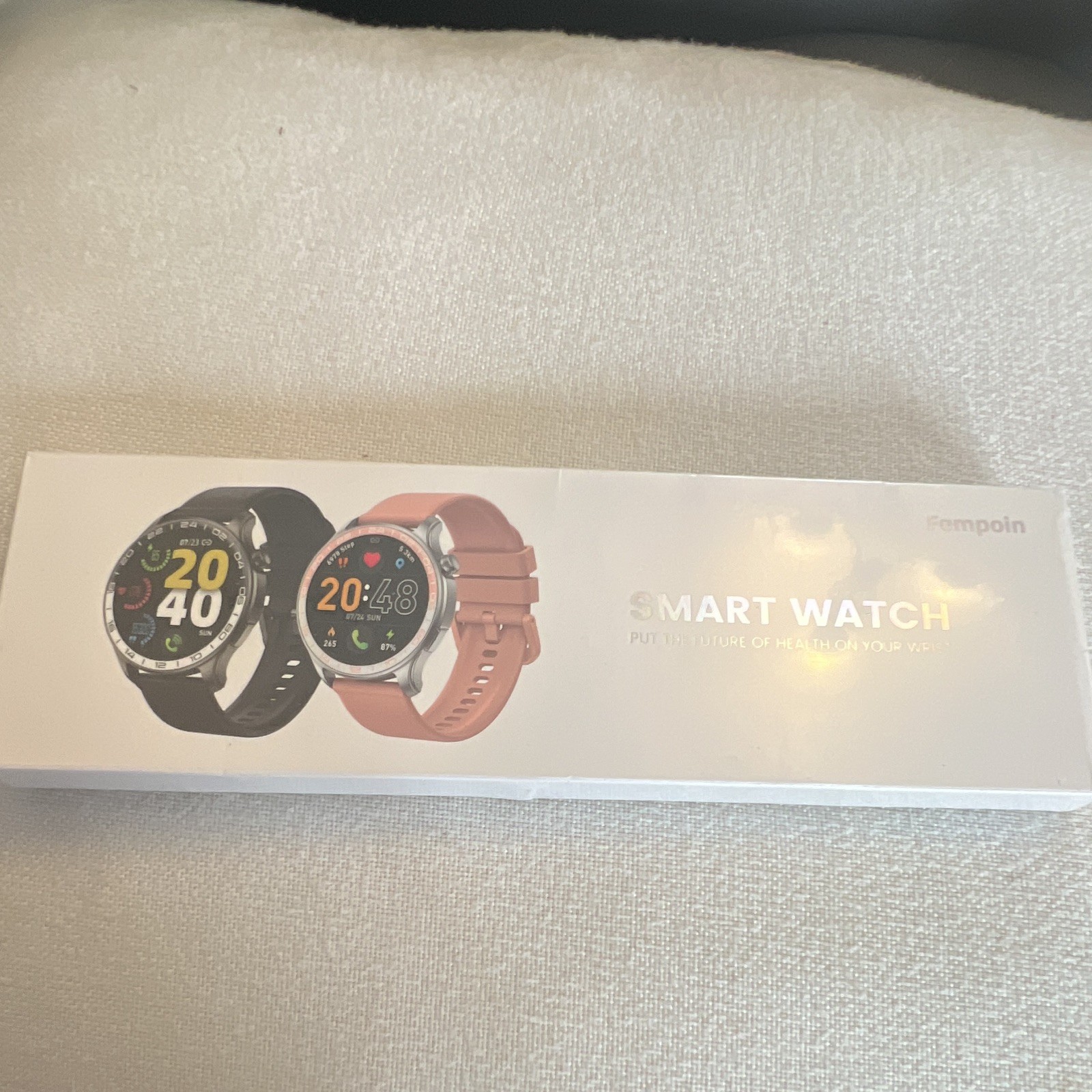 Fempoin Smart Watch T10 pro 1.43in AMOLED Heart Rate Sleep O2, Black Band